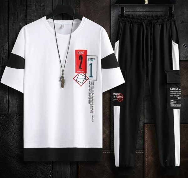 Home misaq phantom tracksuit white&black
