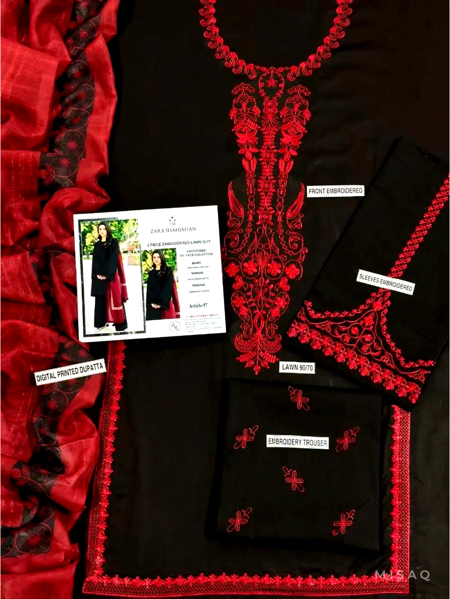 obsidian grace — luxury embroidered lawn 3 piece suit obsidian grace — luxury embroidered lawn 3 piece suit